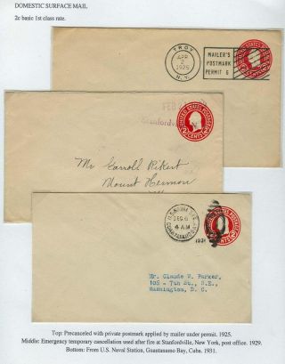 USA-GANZSACHENUMSCHLÄGE MIT RUNDEM WERTSTEMPEL: TARIFFEN UND VERWENDUNG 1916-1960 – Blatt 15