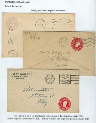 USA-GANZSACHENUMSCHLÄGE MIT RUNDEM WERTSTEMPEL: TARIFFEN UND VERWENDUNG 1916-1960 – Blatt 16