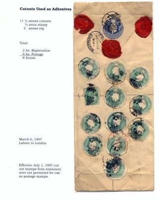 INDIA ONE-HALF ANNA ENVELOPES OF 1902-1907 – sheet 7