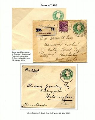 INDIA ONE-HALF ANNA ENVELOPES OF 1902-1907 – sheet 10