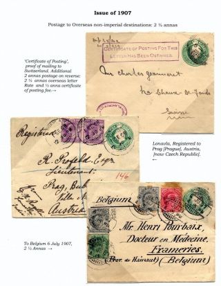 INDIA ONE-HALF ANNA ENVELOPES OF 1902-1907 – sheet 11