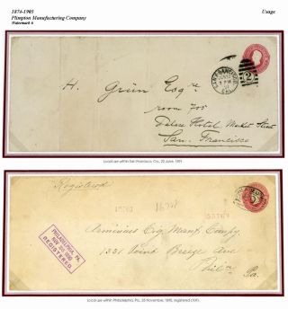 UNITED STATES 90c STATIONERY - REAY AND PLIMTON ISSUES / SOURCE MATERIAL AND USAGES – sheet 11