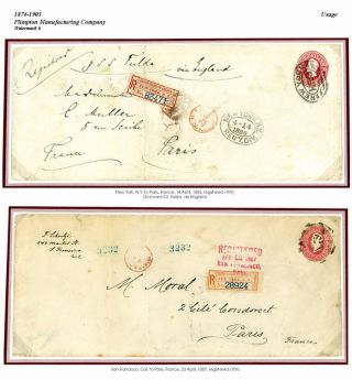 UNITED STATES 90c STATIONERY - REAY AND PLIMTON ISSUES / SOURCE MATERIAL AND USAGES – sheet 12