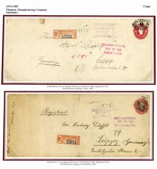 UNITED STATES 90c STATIONERY - REAY AND PLIMTON ISSUES / SOURCE MATERIAL AND USAGES – sheet 13