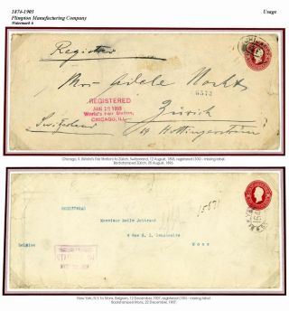 UNITED STATES 90c STATIONERY - REAY AND PLIMTON ISSUES / SOURCE MATERIAL AND USAGES – sheet 14