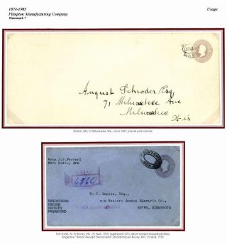 UNITED STATES 90c STATIONERY - REAY AND PLIMTON ISSUES / SOURCE MATERIAL AND USAGES – sheet 15