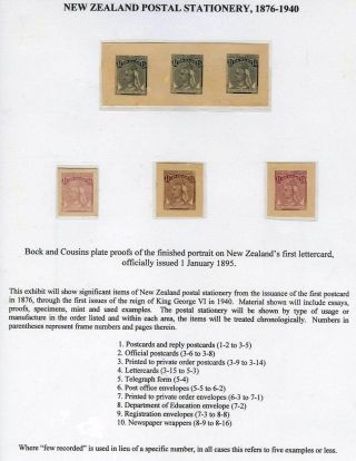 NEUSEELAND - GANZSACHEN 1876-1940 – Blatt 1