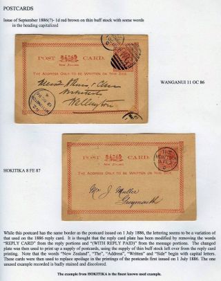 NEUSEELAND - GANZSACHEN 1876-1940 – Blatt 7