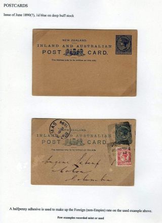 NEUSEELAND - GANZSACHEN 1876-1940 – Blatt 9