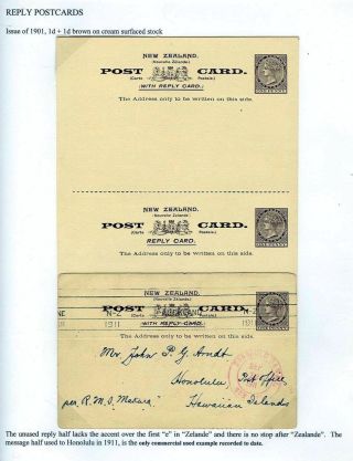 NEUSEELAND - GANZSACHEN 1876-1940 – Blatt 16