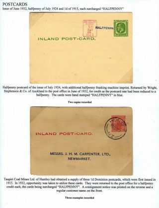 NEUSEELAND - GANZSACHEN 1876-1940 – Blatt 32