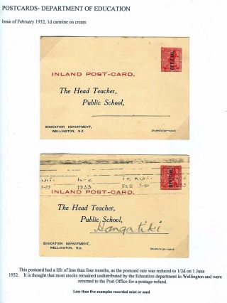 NEUSEELAND - GANZSACHEN 1876-1940 – Blatt 38