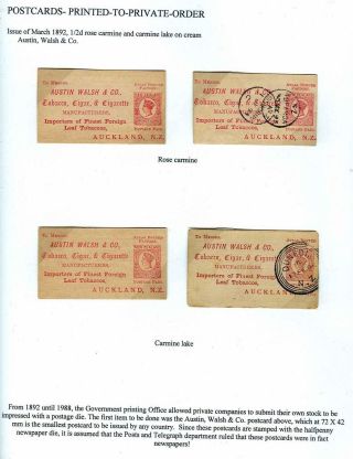 NEUSEELAND - GANZSACHEN 1876-1940 – Blatt 40
