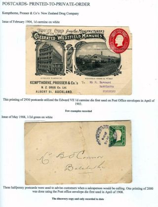 NEUSEELAND - GANZSACHEN 1876-1940 – Blatt 44