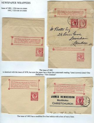 NEUSEELAND - GANZSACHEN 1876-1940 – Blatt 122