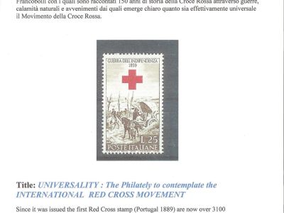 FILATELISTICKÉ PRODUKTY K DOKUMENTACI HNUTÍ MEZINÁRODNÍHO ČERVENÉHO KŘÍŽE