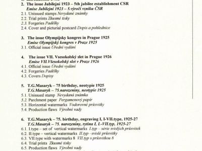 T. G. MASARYK ON THE 1923-27 ISSUES - RARITIES AND ODDITIES