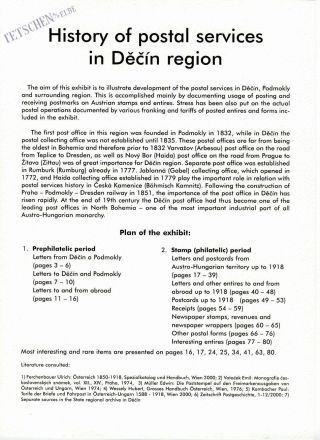HISTORIE POŠTOVNÍ PŘEPRAVY V REGIONU DĚČÍN – list 1