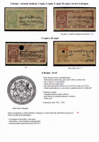 REVENUE STAMPS OF THE INDIAN PRINCELY STATE OF KARAULI – sheet 25