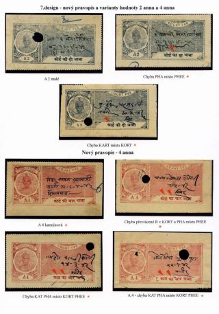 REVENUE STAMPS OF THE INDIAN PRINCELY STATE OF KARAULI – sheet 38