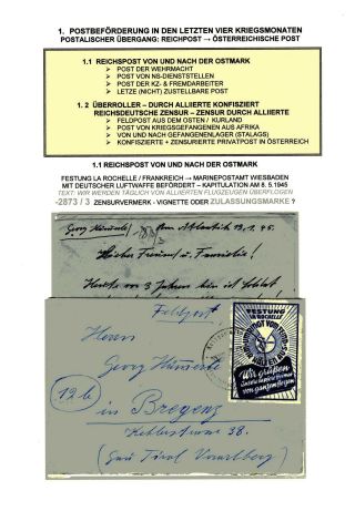 POSTGESCHICHTE VON ÖSTERREICH 1945-1955: ENTWICKLUNG DER POST VOM ENDE DER OSTMARK BIS ZUM STAATSVERTRAG 1955 – Blatt 2