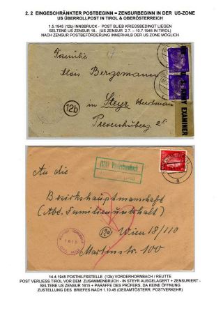 POSTGESCHICHTE VON ÖSTERREICH 1945-1955: ENTWICKLUNG DER POST VOM ENDE DER OSTMARK BIS ZUM STAATSVERTRAG 1955 – Blatt 15