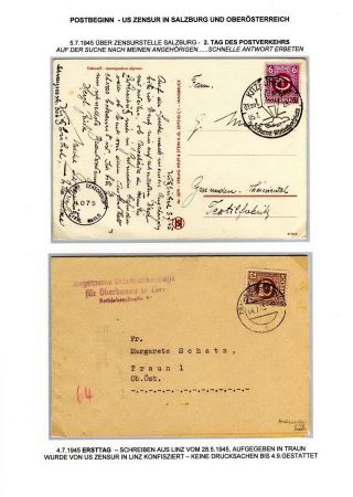 POSTGESCHICHTE VON ÖSTERREICH 1945-1955: ENTWICKLUNG DER POST VOM ENDE DER OSTMARK BIS ZUM STAATSVERTRAG 1955 – Blatt 16