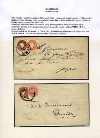 AUSTRIA: POSTAL STATIONERY COVERS 1861-1882 – sheet 12