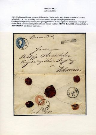 AUSTRIA: POSTAL STATIONERY COVERS 1861-1882 – sheet 16
