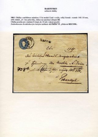 AUSTRIA: POSTAL STATIONERY COVERS 1861-1882 – sheet 19