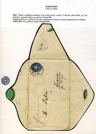 AUSTRIA: POSTAL STATIONERY COVERS 1861-1882 – sheet 26