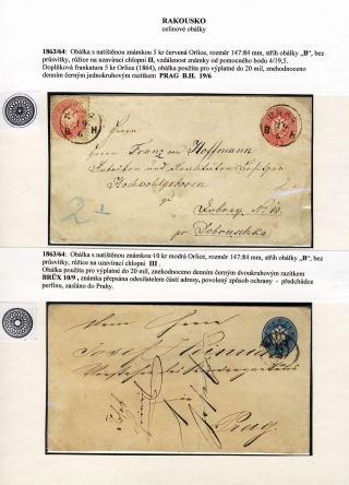 AUSTRIA: POSTAL STATIONERY COVERS 1861-1882 – sheet 28