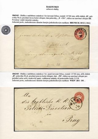 AUSTRIA: POSTAL STATIONERY COVERS 1861-1882 – sheet 30