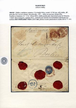 AUSTRIA: POSTAL STATIONERY COVERS 1861-1882 – sheet 45