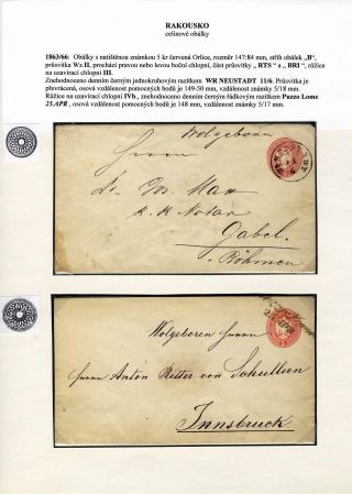 AUSTRIA: POSTAL STATIONERY COVERS 1861-1882 – sheet 48