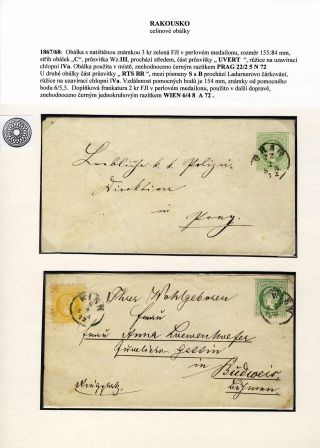AUSTRIA: POSTAL STATIONERY COVERS 1861-1882 – sheet 50