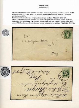 AUSTRIA: POSTAL STATIONERY COVERS 1861-1882 – sheet 51
