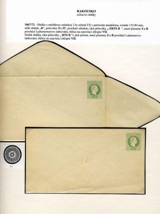 AUSTRIA: POSTAL STATIONERY COVERS 1861-1882 – sheet 53