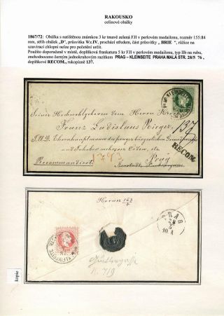 AUSTRIA: POSTAL STATIONERY COVERS 1861-1882 – sheet 55