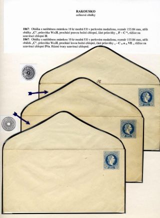 AUSTRIA: POSTAL STATIONERY COVERS 1861-1882 – sheet 57