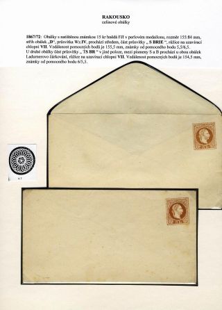 AUSTRIA: POSTAL STATIONERY COVERS 1861-1882 – sheet 58