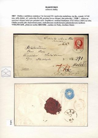 AUSTRIA: POSTAL STATIONERY COVERS 1861-1882 – sheet 60