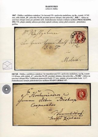 AUSTRIA: POSTAL STATIONERY COVERS 1861-1882 – sheet 61