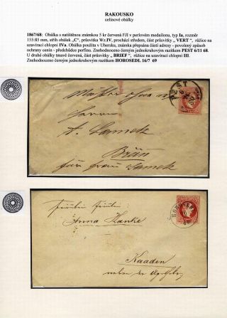 AUSTRIA: POSTAL STATIONERY COVERS 1861-1882 – sheet 62