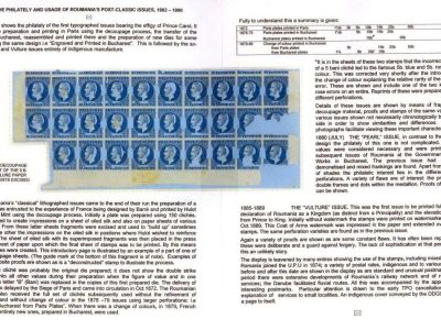 THE PHILATELY AND USAGE OF ROUMANIA`S POST-CLASSIC ISSUES 1872-1889