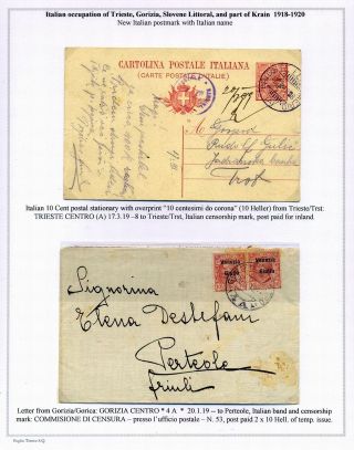 STEMPELN UND ENTWERTUNGEN AN DER SLOWENISCHEN KÜSTE 1918-1938 – Blatt 4