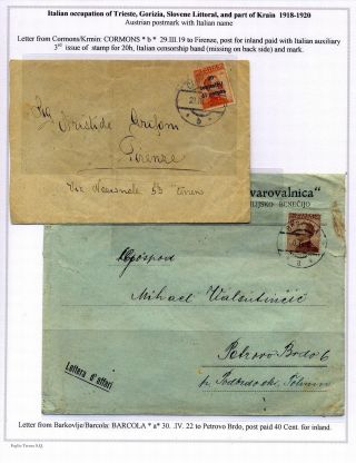 STEMPELN UND ENTWERTUNGEN AN DER SLOWENISCHEN KÜSTE 1918-1938 – Blatt 9
