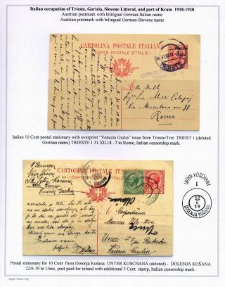 STEMPELN UND ENTWERTUNGEN AN DER SLOWENISCHEN KÜSTE 1918-1938 – Blatt 10