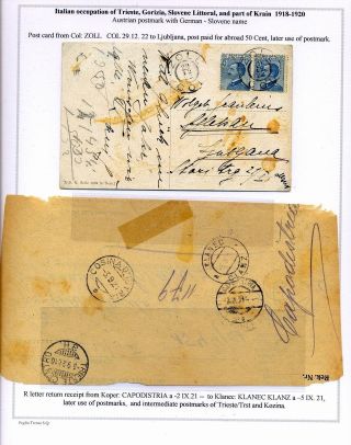STEMPELN UND ENTWERTUNGEN AN DER SLOWENISCHEN KÜSTE 1918-1938 – Blatt 11