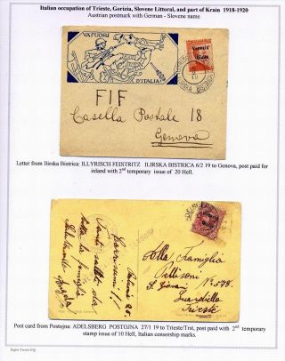 STEMPELN UND ENTWERTUNGEN AN DER SLOWENISCHEN KÜSTE 1918-1938 – Blatt 12